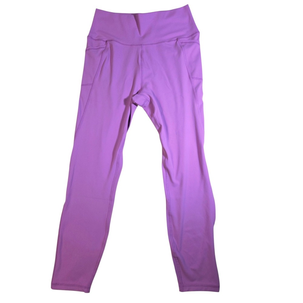 Standing Tree Soft Crop Leggings High Rise Pinkish Purple Compression L NWT
